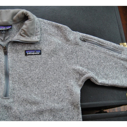Patagonia Quarter Zip Sweater Small Gray