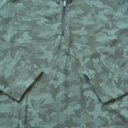 Lululemon Large Surge Warm Heritage Camo Olive Green 1/2 Zip Pullover