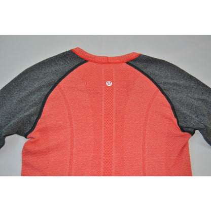 Lululemon Swiftly Tech Pink w/ Gray Size 4 Sleeves Long-Sleeve