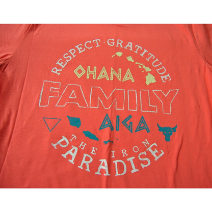 Project Rock Medium Orange Ohana Short Sleeve Shirt