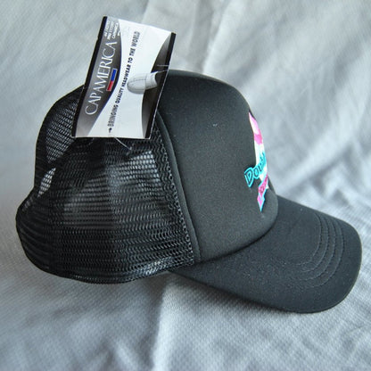 Double Scoop Ice Cream Parlor Black Trucker Hat w/ Adjustable Strap (NWT)