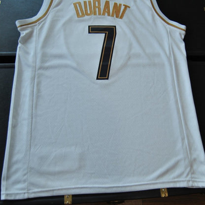 New York Nets Kevin Durant #7 White Nike Jersey