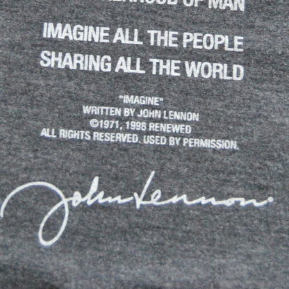 Hard Rock Café  Lyric Culture John Lennon Imagine Medium Gray Short Sleeve Shirt