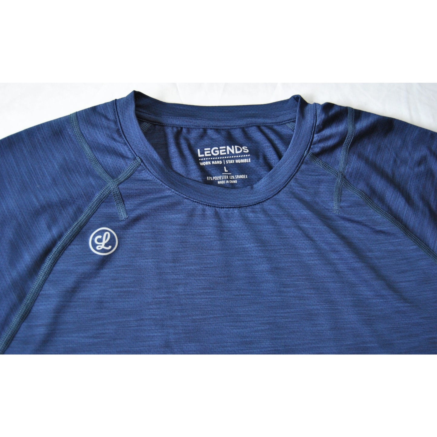 Legends Enzo Tee Anti-microbial & Moisture wicking Navy Blue Short Sleeve Shirt