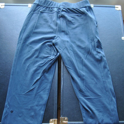 Lululemon Sweatpants Medium Blue w/ Black Stripe & Zipper Pockets