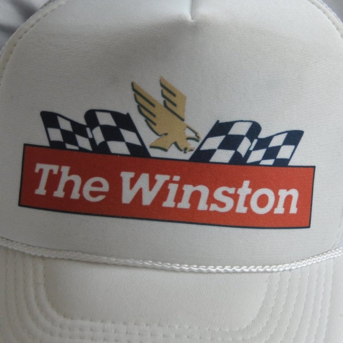 The Winston Vintage White Snap Back Trucker Hat