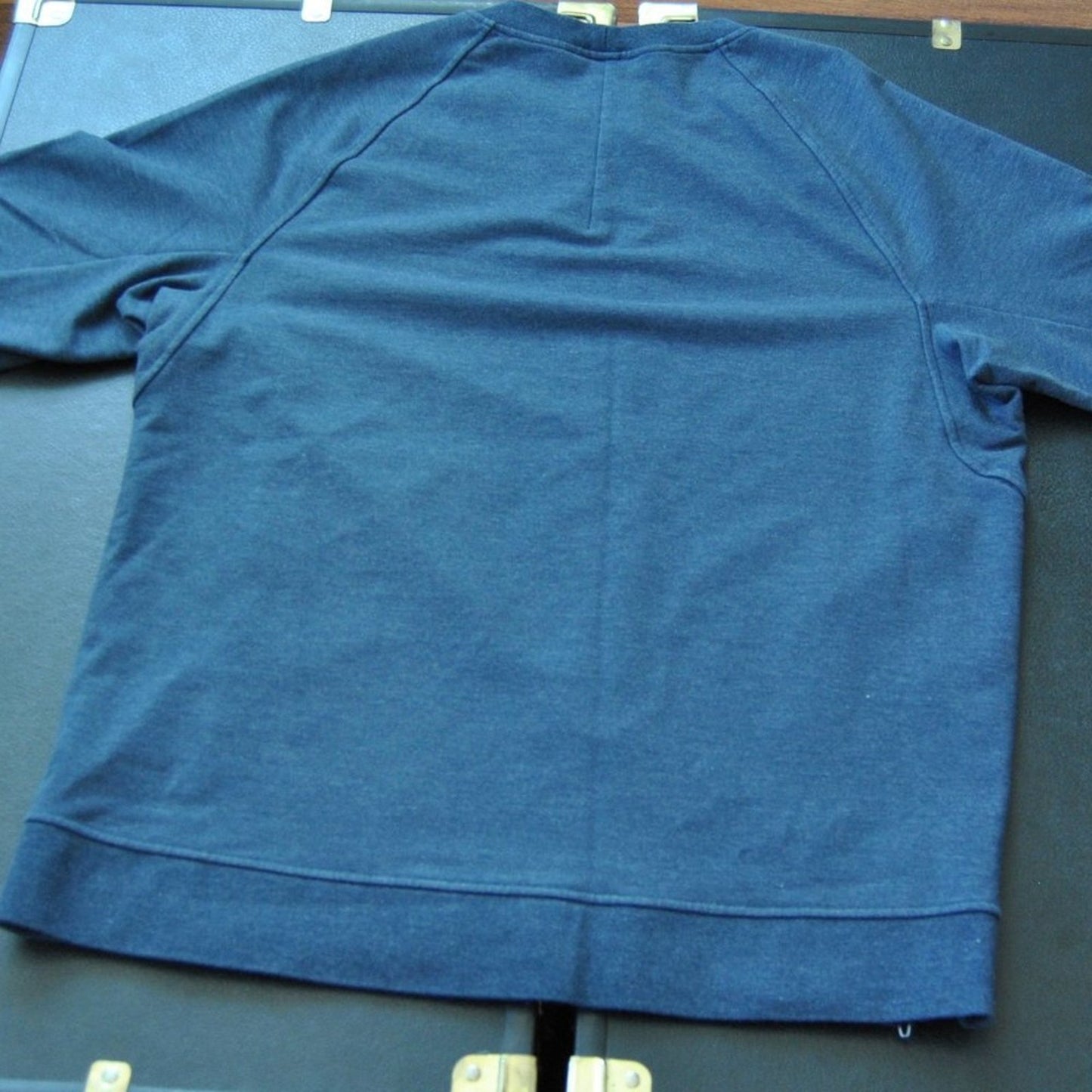 Lululemon Medium Blue Crewneck Sweater w/ 1/2 zip Side w/ Hidden Pocket