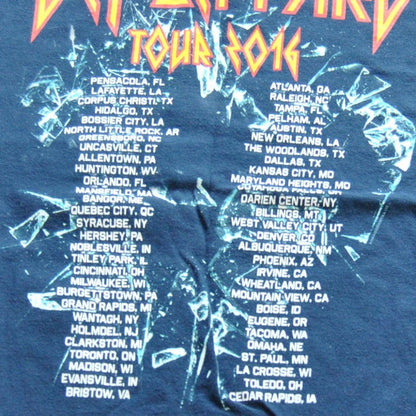 Def Leppard Tour 2016 Small (Fit) Blue w/ Yellow Short Sleeve Shirt