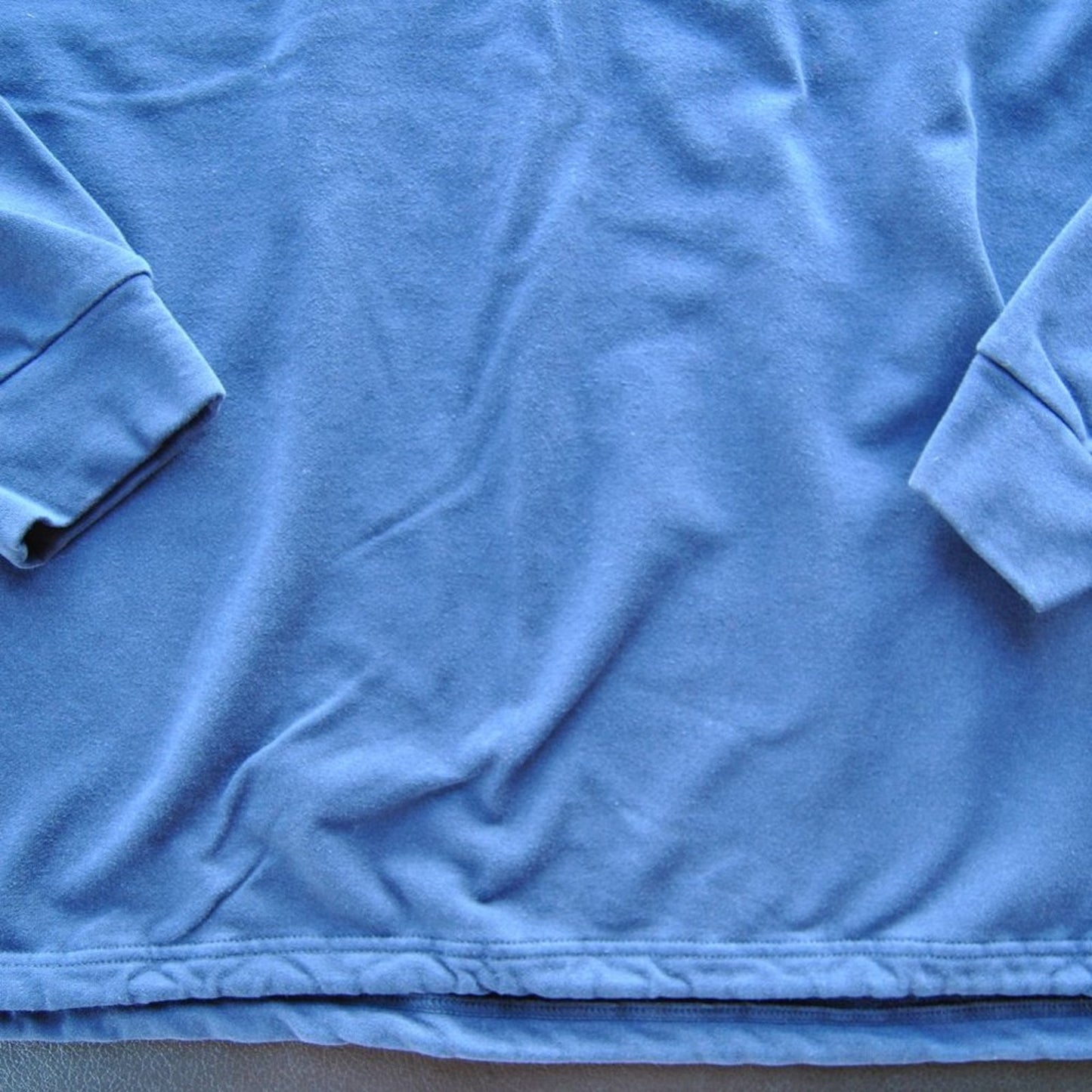 Champion Large Blue 1/4 zip Pullover w/ Adjustable Bottom Sweater