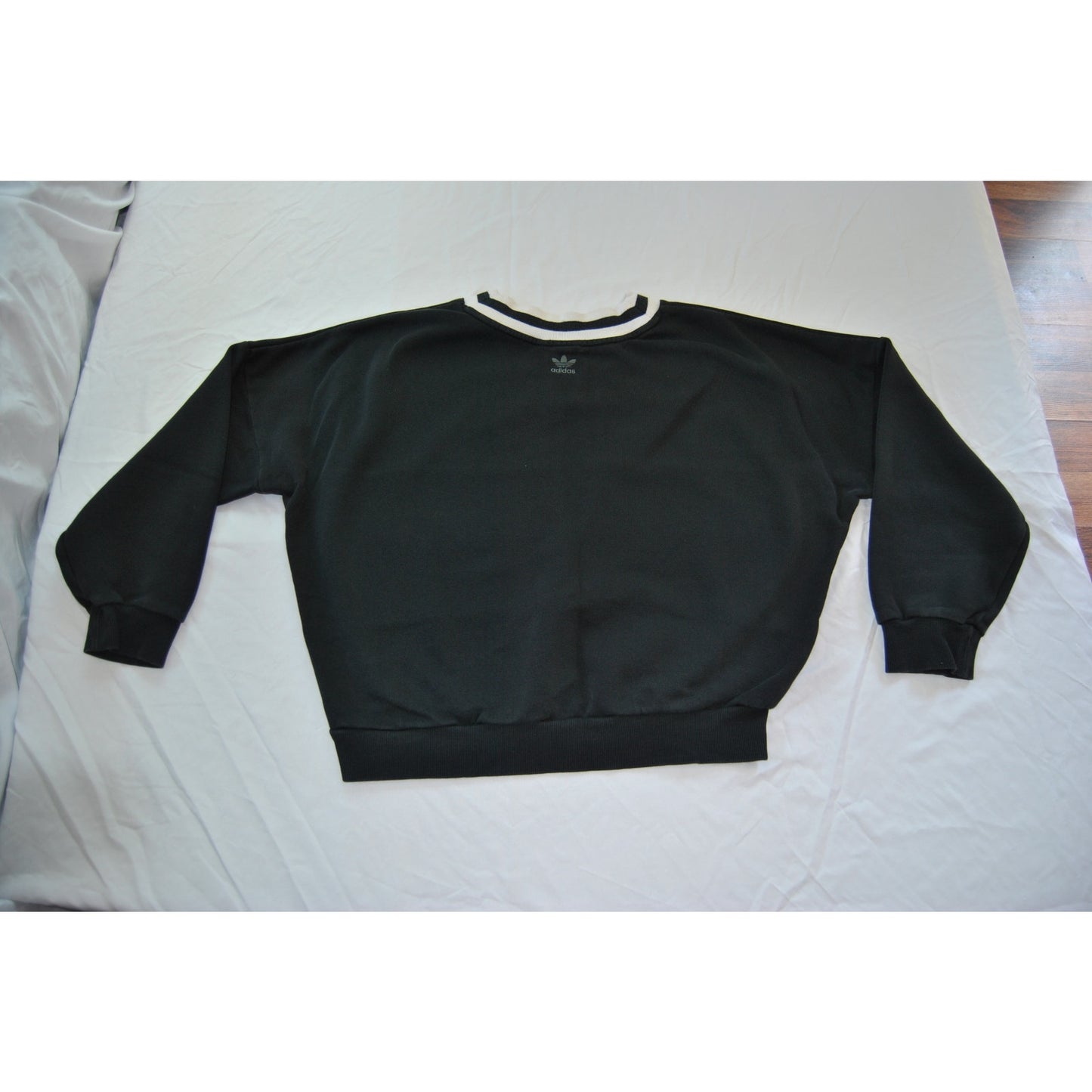Adidas Black Spelled- Out Deadstock Sweatshirt 1990s Medium