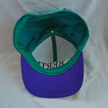 Statue Liberty New York City 90s Vintage Teal & Purple Snapback Hat