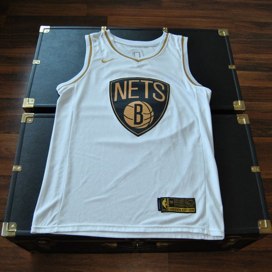 New York Nets Kevin Durant #7 White Nike Jersey