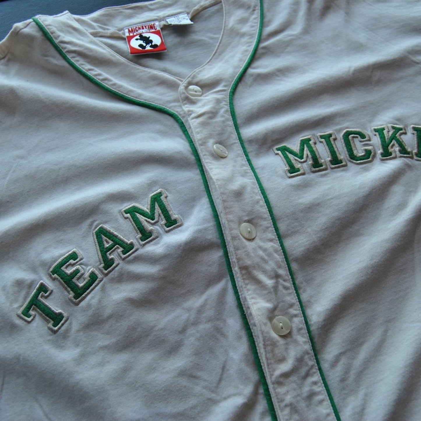 Mickey Inc Short Sleeve Team Mickey XX-Large Button up Baseball Jersey