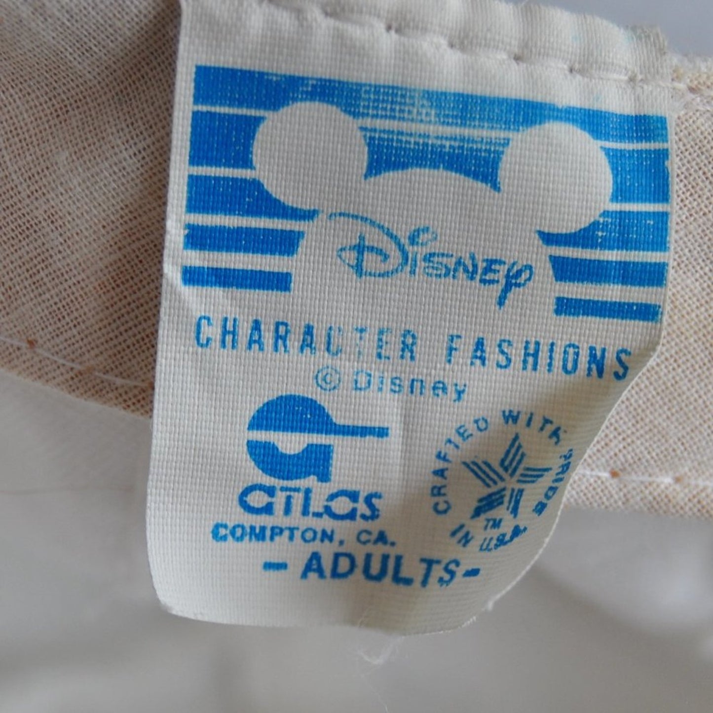 Vintage Off White Disney Mickey Mouse Snapback Hat