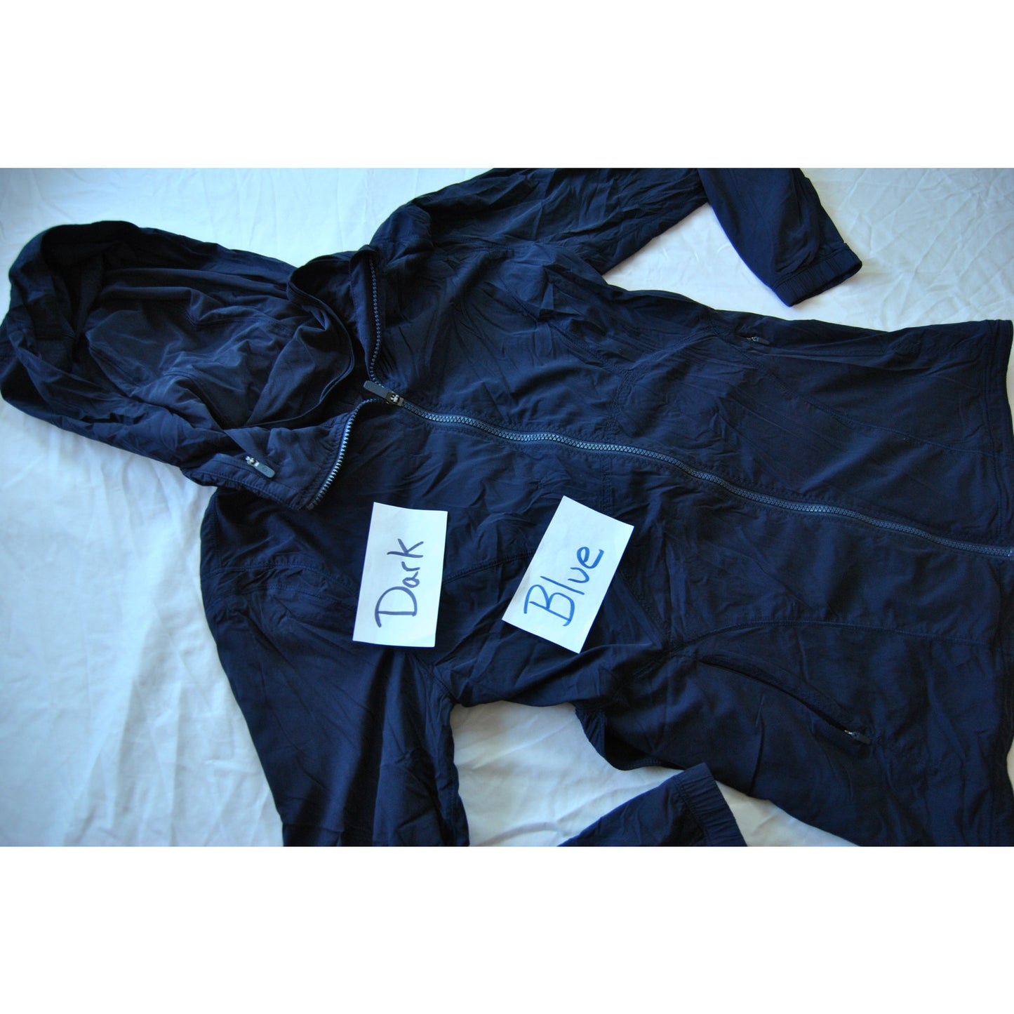 Lululemon Windbreaker with Hideaway Hoodie Size 10 Dark Blue