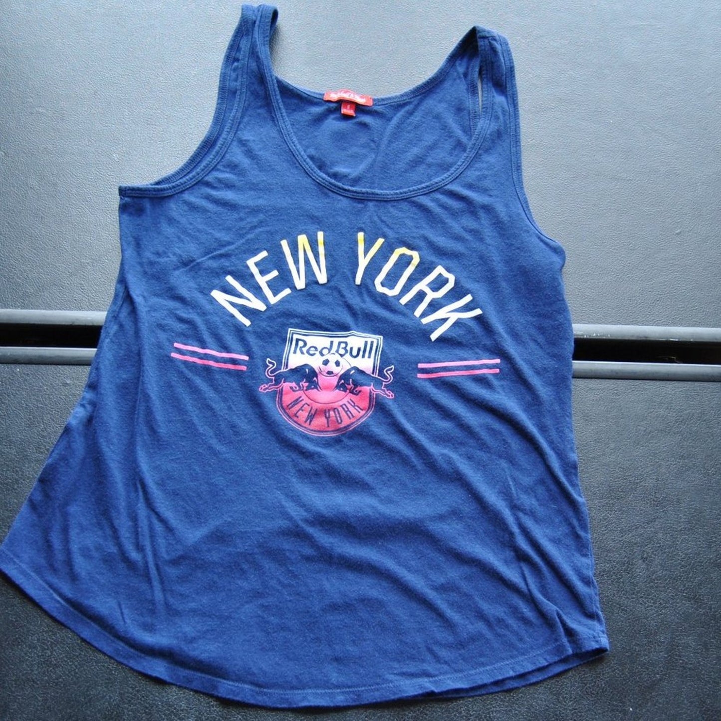 New York Redbull Mitchell & Ness Small Navy Blue Tank Top