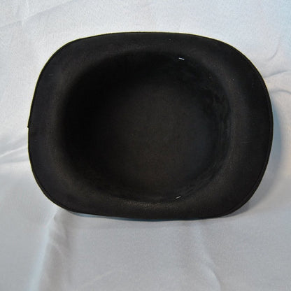 Black Steampunk Bowler Hat w/ Attached Googles & Feathers