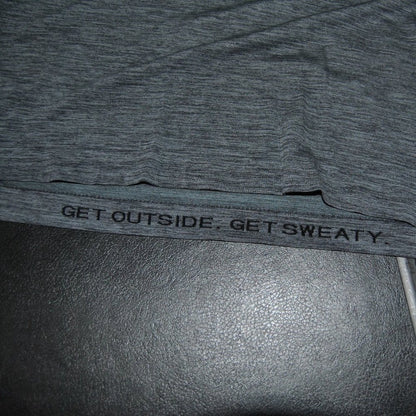 Lululemon Large Gray Short Sleeve Shirt "Get Outside Get Sweaty"