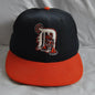 Vintage Detroit Tiger New Era Fitted Hat 7 3/8 Navy/Black & Orange