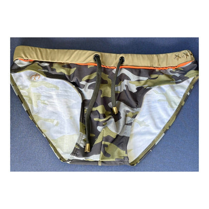 Marcuse Camo Design Swim Brief Size: Medium