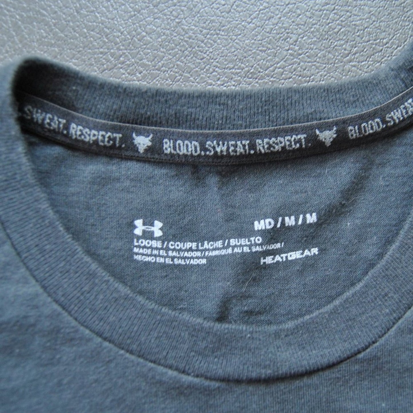 Project Rock Under Armour Iron Paradise Wrecking Crew Medium Black SS Shirt