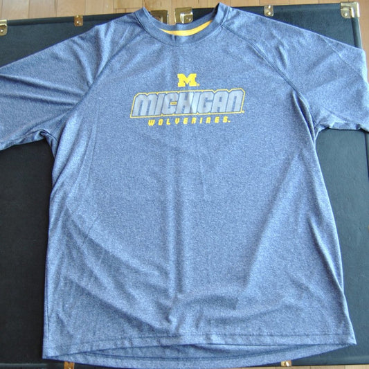 University of Michigan Wolverines X-Large Gray Short Sleeve Shirt Shirt
