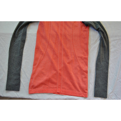 Lululemon Swiftly Tech Pink w/ Gray Size 4 Sleeves Long-Sleeve