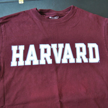 Harvard University Medium Crimson Champion Short Sleeve Shirt w/ Back Logo