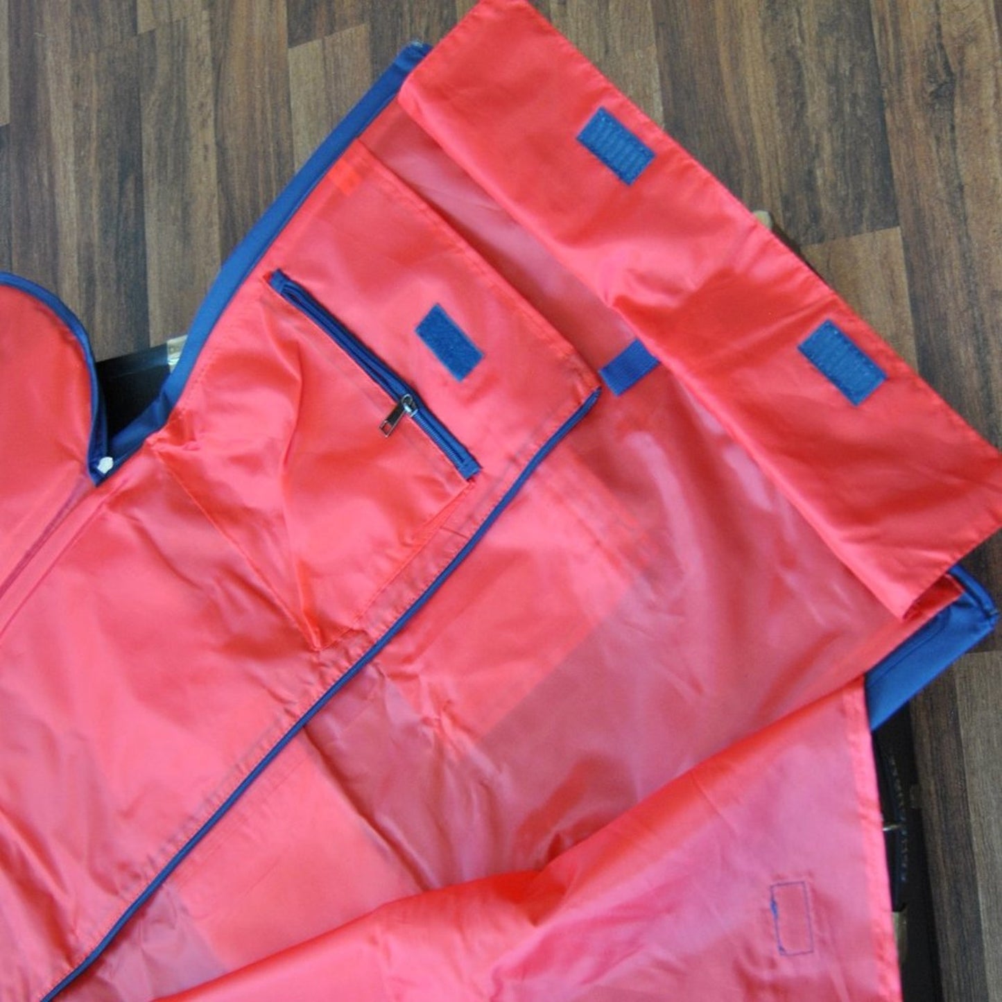 First Class Travel Duffle Bag Blue and Red
