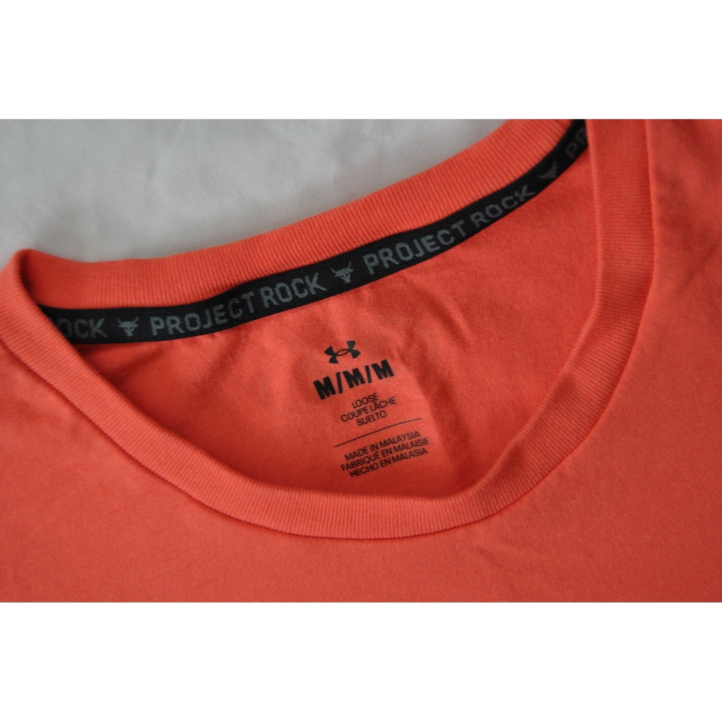 Project Rock Medium Orange Ohana Short Sleeve Shirt