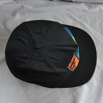 Lighting Bolt Black Vintage Snap Back Hat