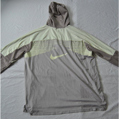 Nike Trail Lightweight Medium Gray & Yellow Quarter-zip Hoodie