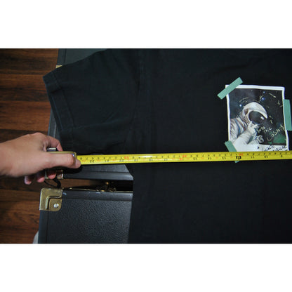 Urban Revivo Black Astronaut Polaroid Short Sleeve Shirt