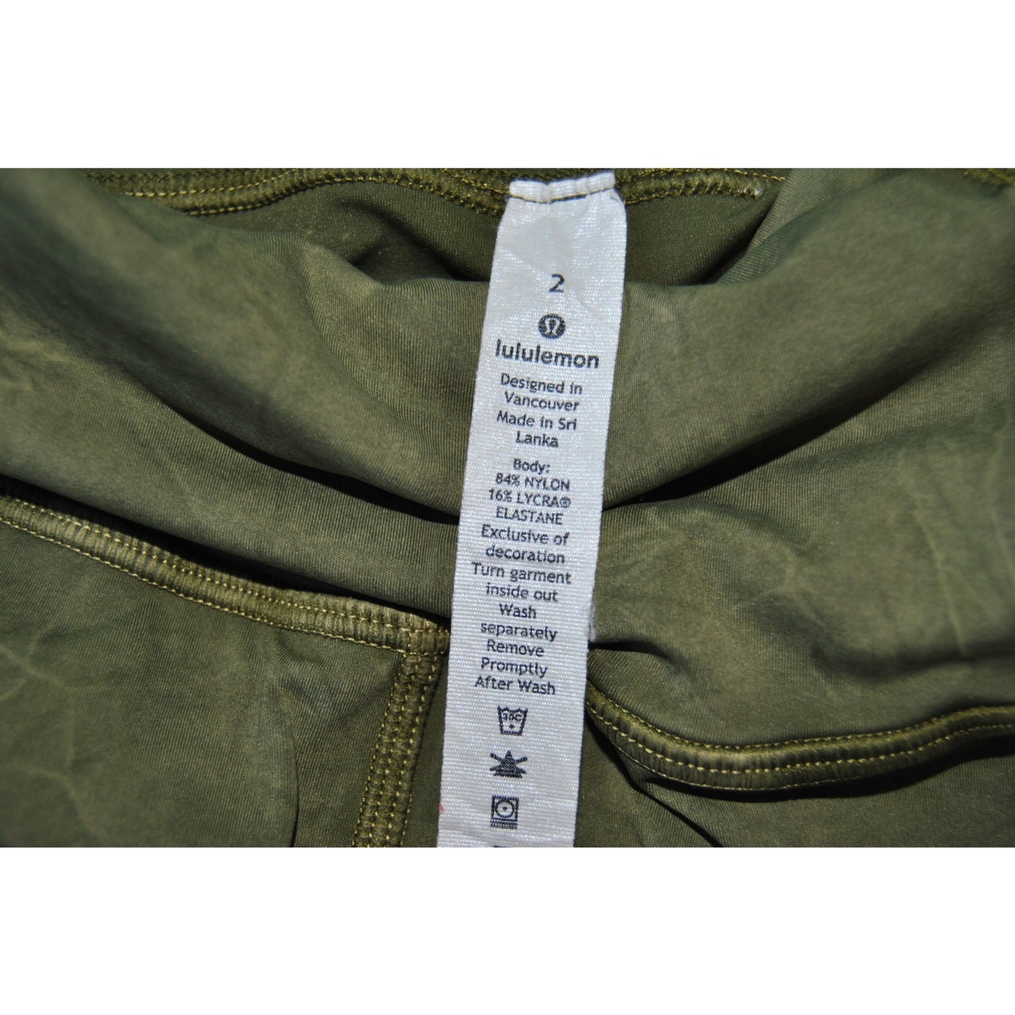Lululemon Fast Free High Rise Tight Ice Dye Wash Moss Green Size 2 Shorts