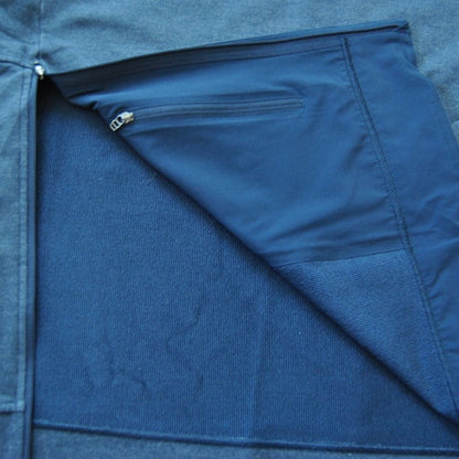 Lululemon Medium Blue Crewneck Sweater w/ 1/2 zip Side w/ Hidden Pocket