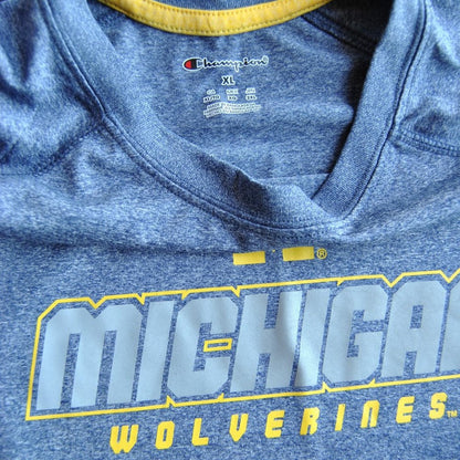 University of Michigan Wolverines X-Large Gray Short Sleeve Shirt Shirt