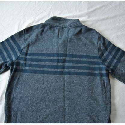 Banana Republic Medium Blue Quarter Button-up Sweater