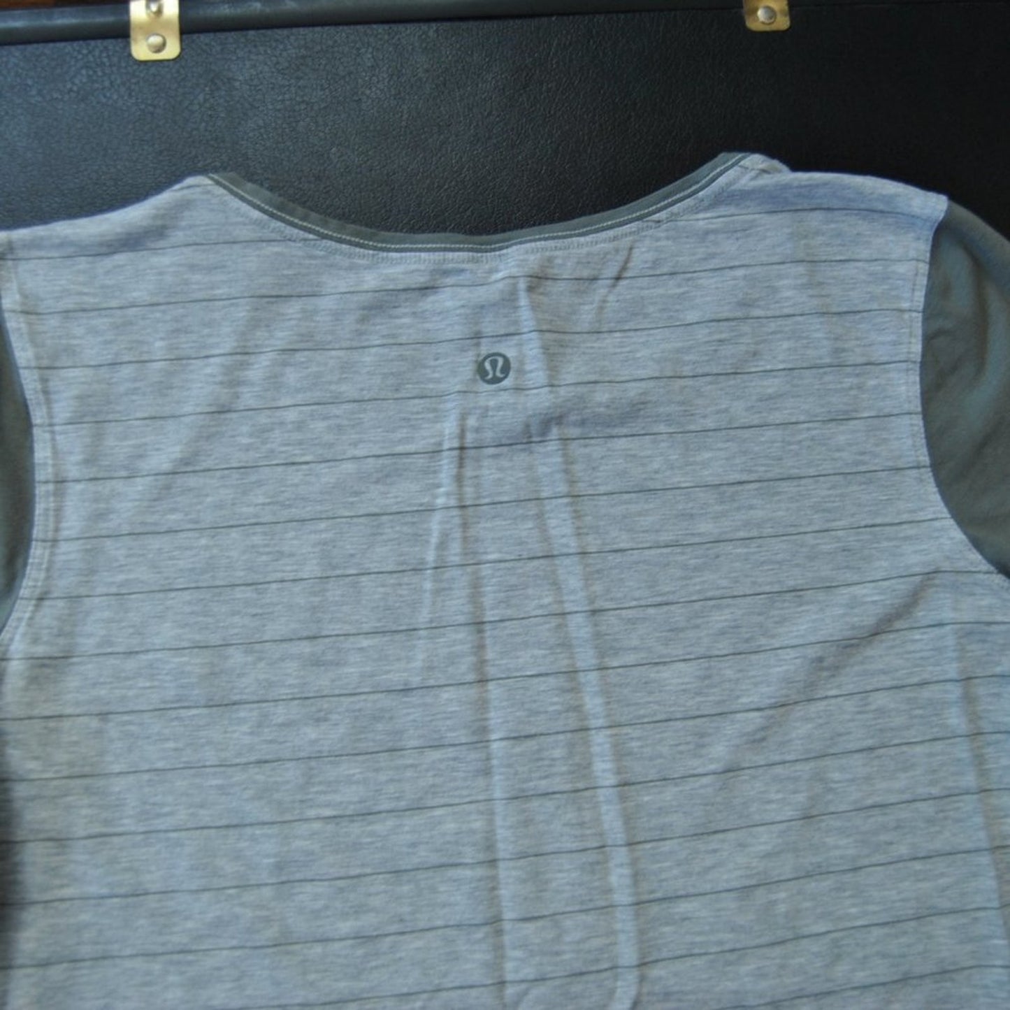 Lululemon Striped Gray Short Sleeve Shirt 6