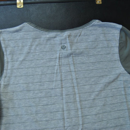 Lululemon Striped Gray Short Sleeve Shirt 6