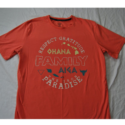 Project Rock Medium Orange Ohana Short Sleeve Shirt