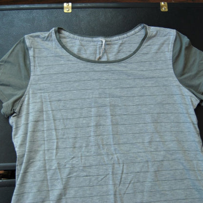 Lululemon Striped Gray Short Sleeve Shirt 6