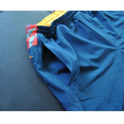 Birddog Boom Large Blue and Orange Tropical Pattern Shorts
