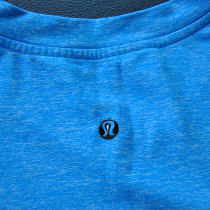 Lululemon Medium Surge Warm Blue w/ Black Accent & Logo Long Sleeve Shirt