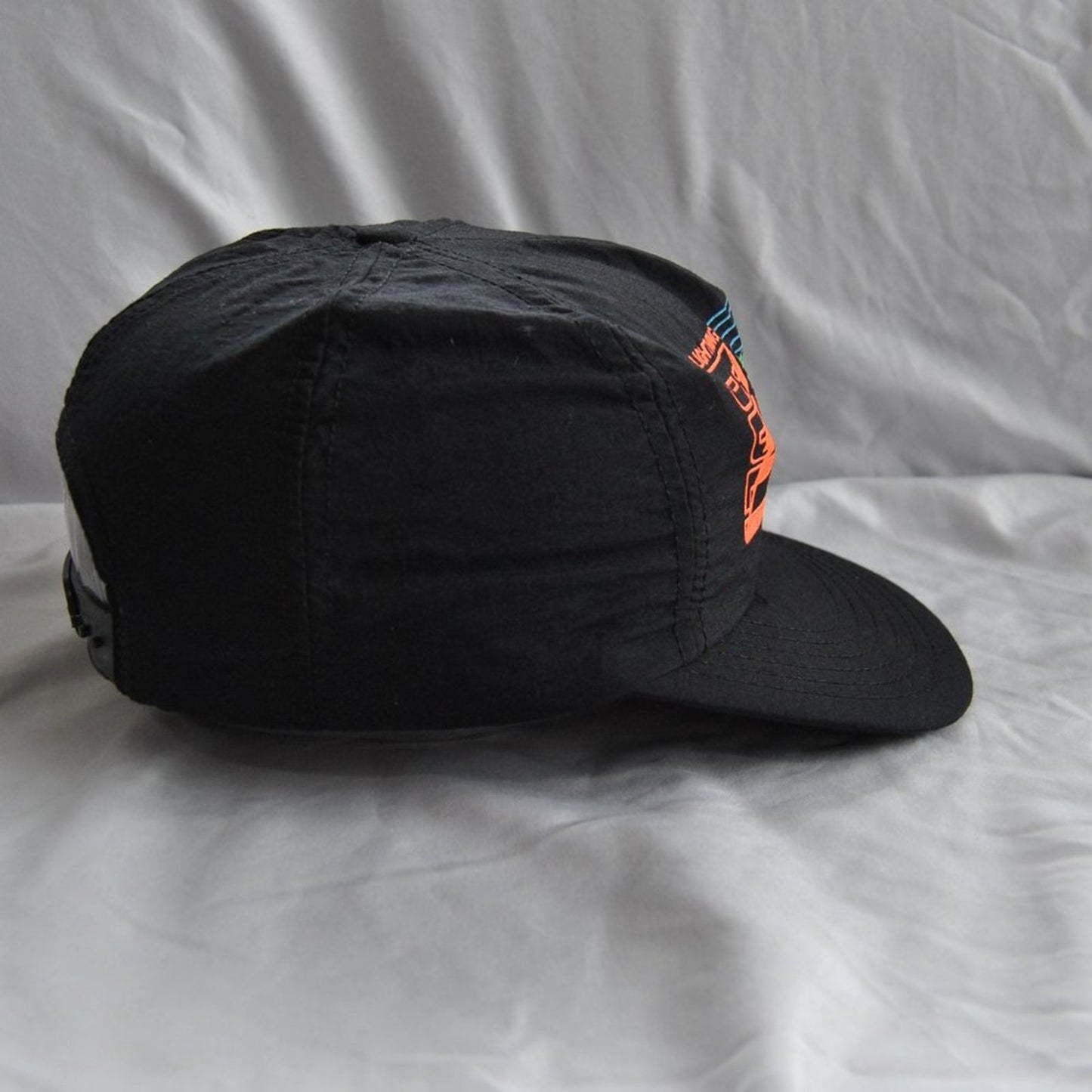 Lighting Bolt Black Vintage Snap Back Hat