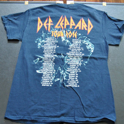 Def Leppard Tour 2016 Small (Fit) Blue w/ Yellow Short Sleeve Shirt