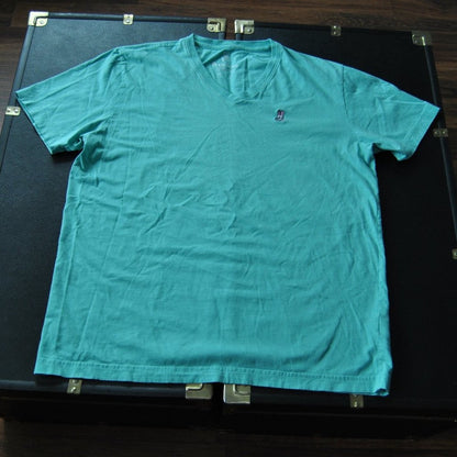Psycho Bunny Teal/Blue Short Sleeve Shirt Size: 6 Medium