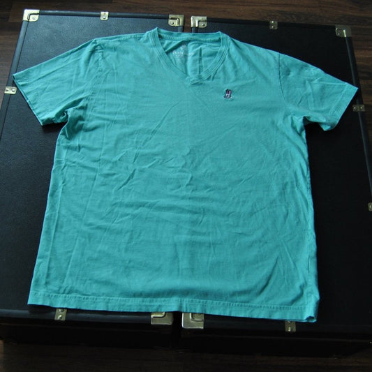 Psycho Bunny Teal/Blue Short Sleeve Shirt Size: 6 Medium