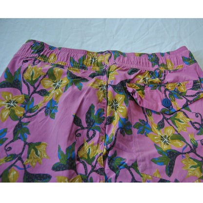 Patagonia Wavefarer Volley Stretch Floral Pink Hybrid Shorts Small