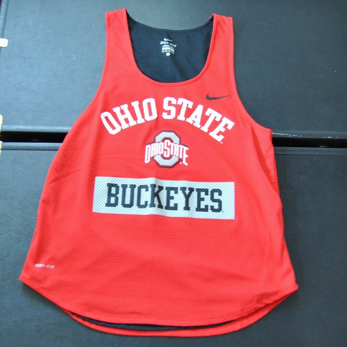 Ohio State Buckeyes X-Small Nike Red & Black Pinnie Tank Top