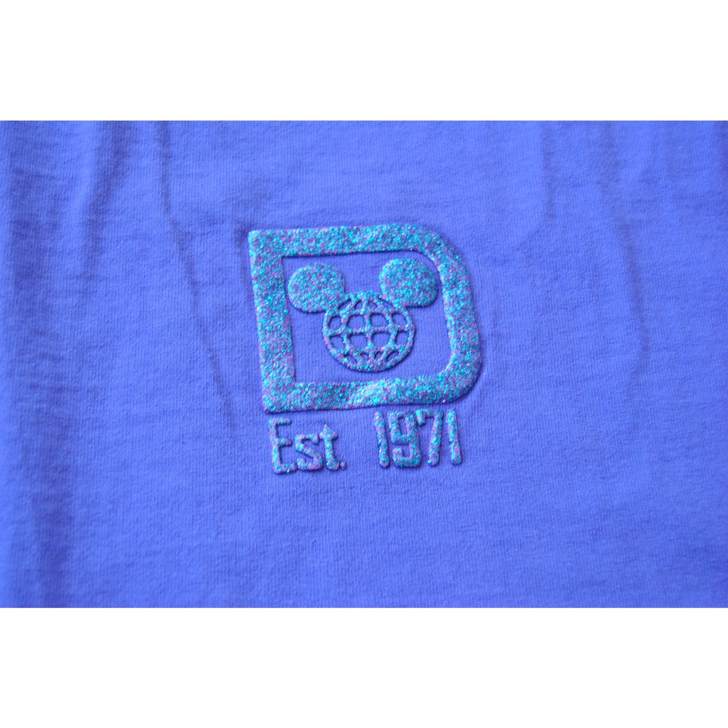 Disney Parks Authentic Original Small Purple Glitter Logo Spirit Jersey